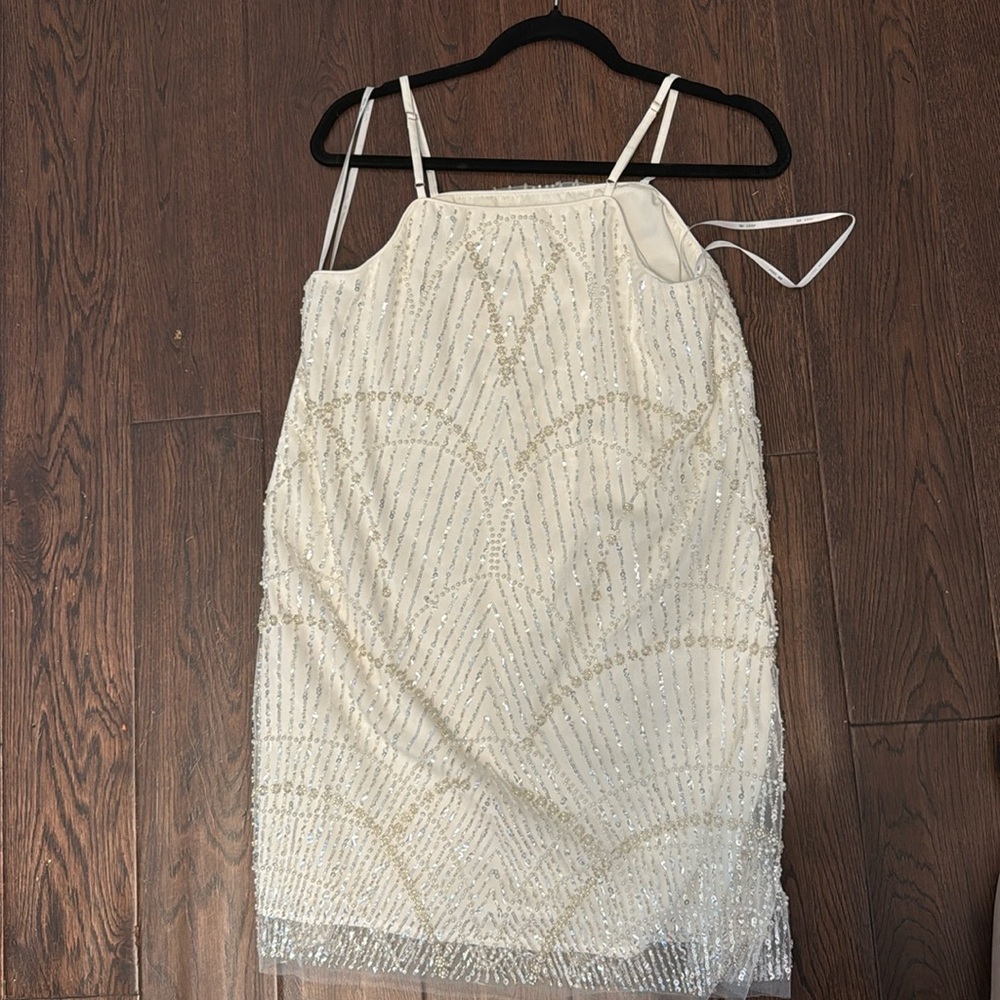 White beaded dress size S